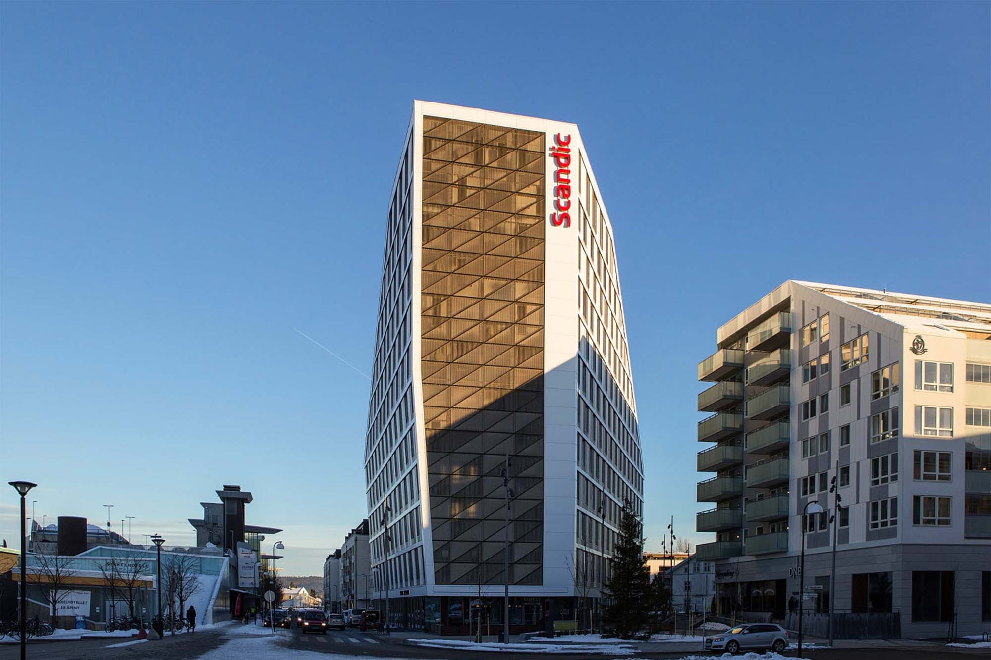 Fasadebilde av Scandic hotell på Lillestrøm